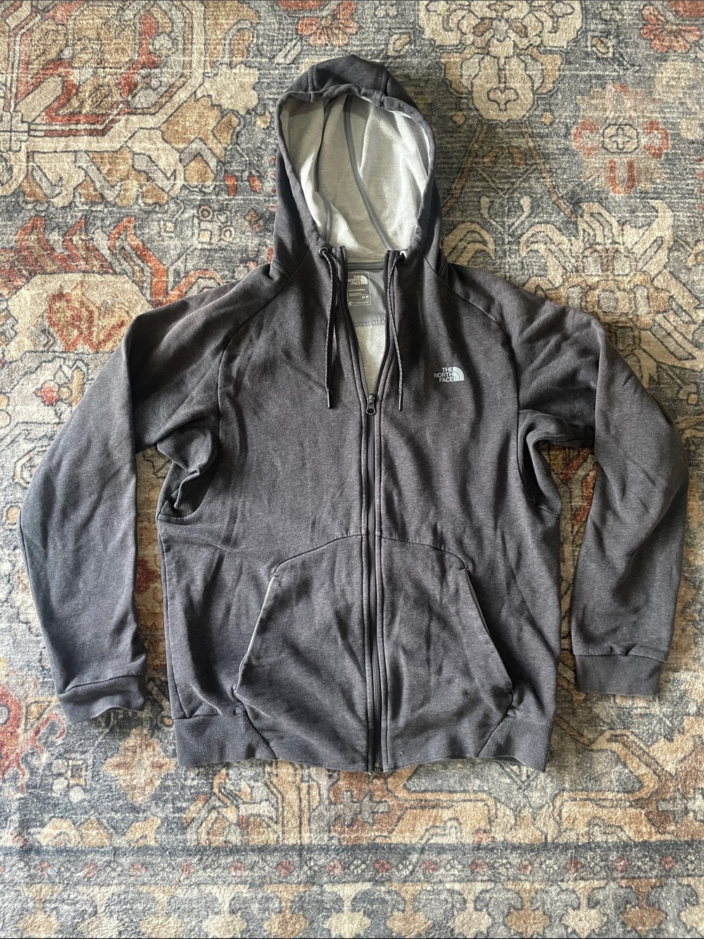 The North Face Men's M Charcoal Gray Full-Zip FlashDry Hoody
